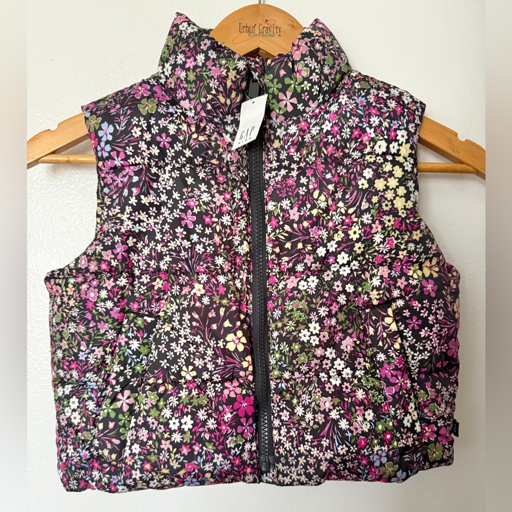 GAP Kids Floral Puffer Vest
